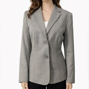 Kasper Separates Suit Jacket Blazer 18 Gray Classic 2 Button Polyester